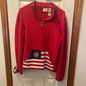 Women’s red sailor sweater